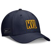 West Virginia Nike Sideline Rise Structured Swooshflex Cap